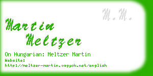 martin meltzer business card